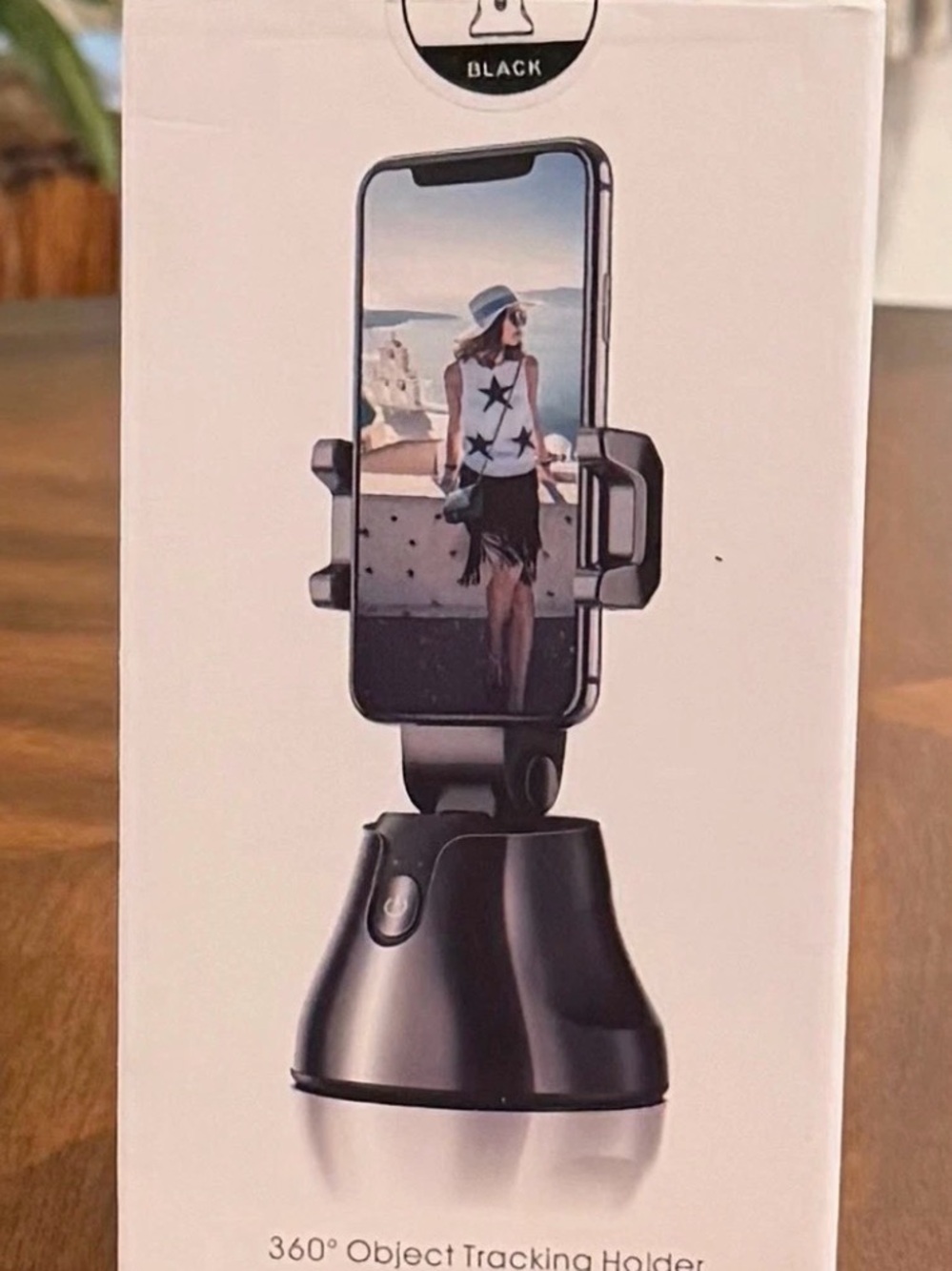360° Object Tracking Phone Holder - Black
